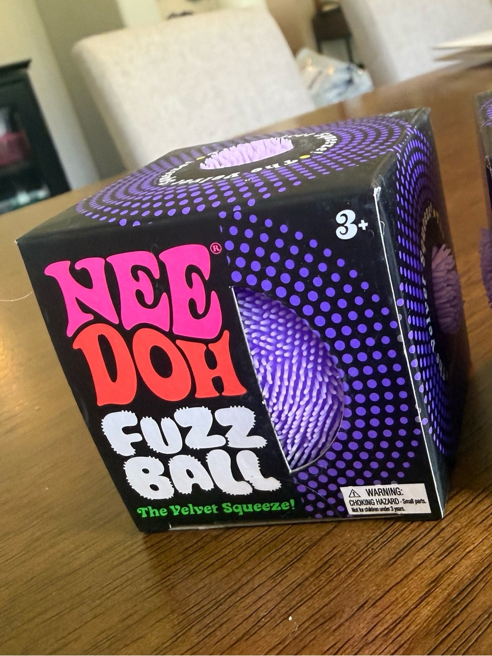 NeeDoh Fuzz Ball Purple Schylling Sensory Fidget Toy New in Package Genuine